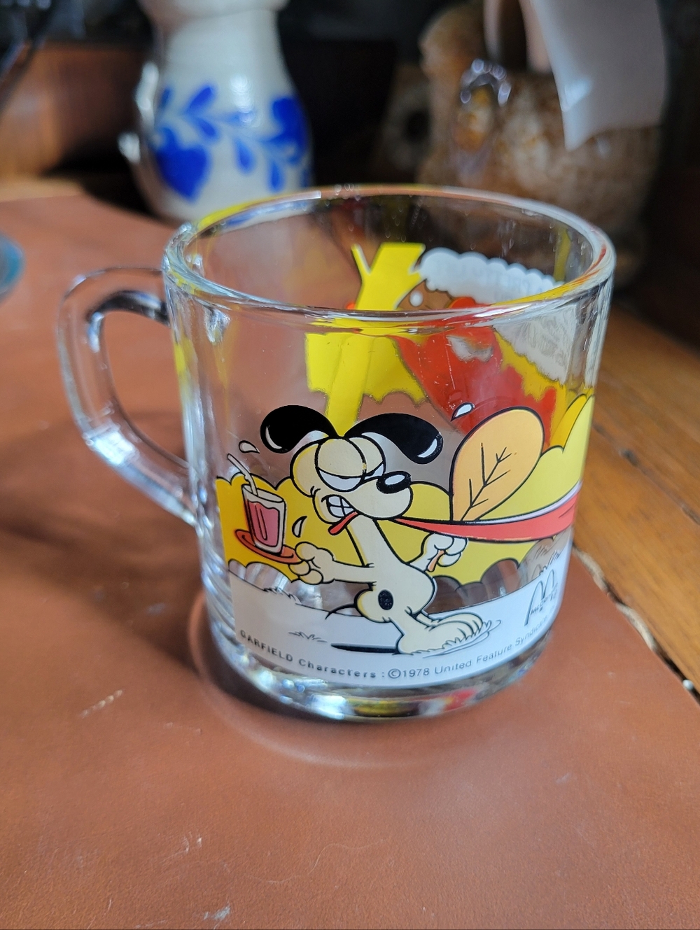 Garfield Odie Mug McDonalds Vintage 1978 Glass Pretty Life
